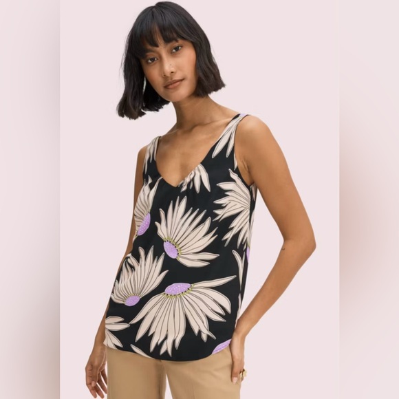 Kate Spade New York Falling Flower Sleeveless Top XXL - Picture 1 of 8